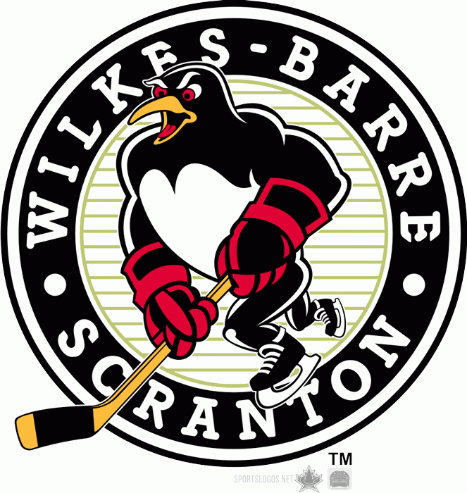 Wilkes-Barre Scranton Penguins 2002 03 Alternate Logo iron on heat transfer...